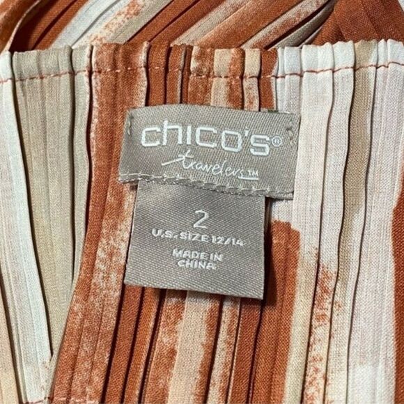 Chico’s Travelers Boho Pleated Crinkled Duster Jacket - Size Large 12/14 - Picture 7 of 8
